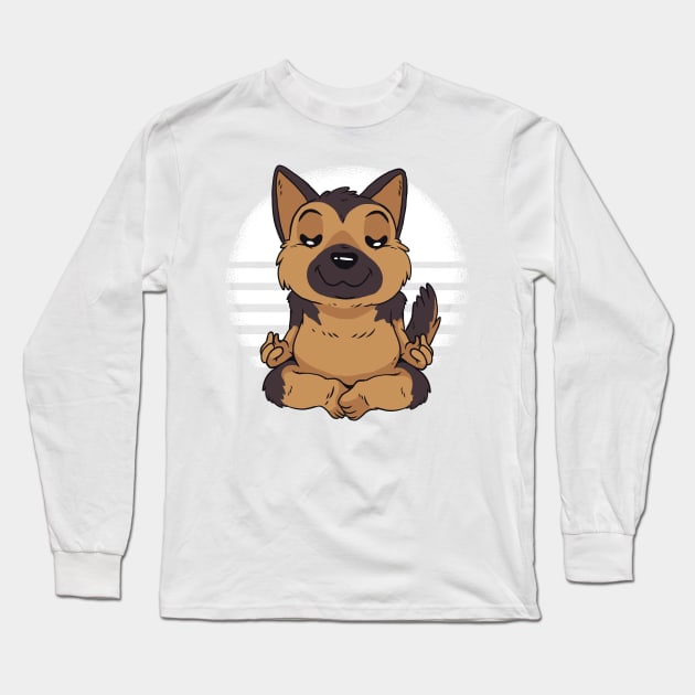 German Sheperd Yoga Long Sleeve T-Shirt by TheRealestDesigns